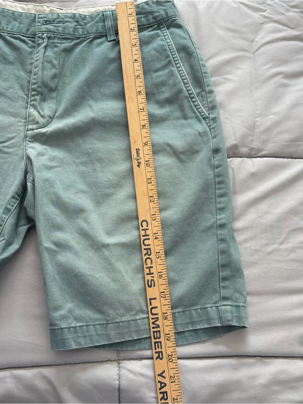 Dockers Men's Teal Flat Front Shorts Men's 30 100% Cotton